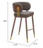 Brew Barstool (Set of 2) Brown & Walnut - Cozy Roots Decor