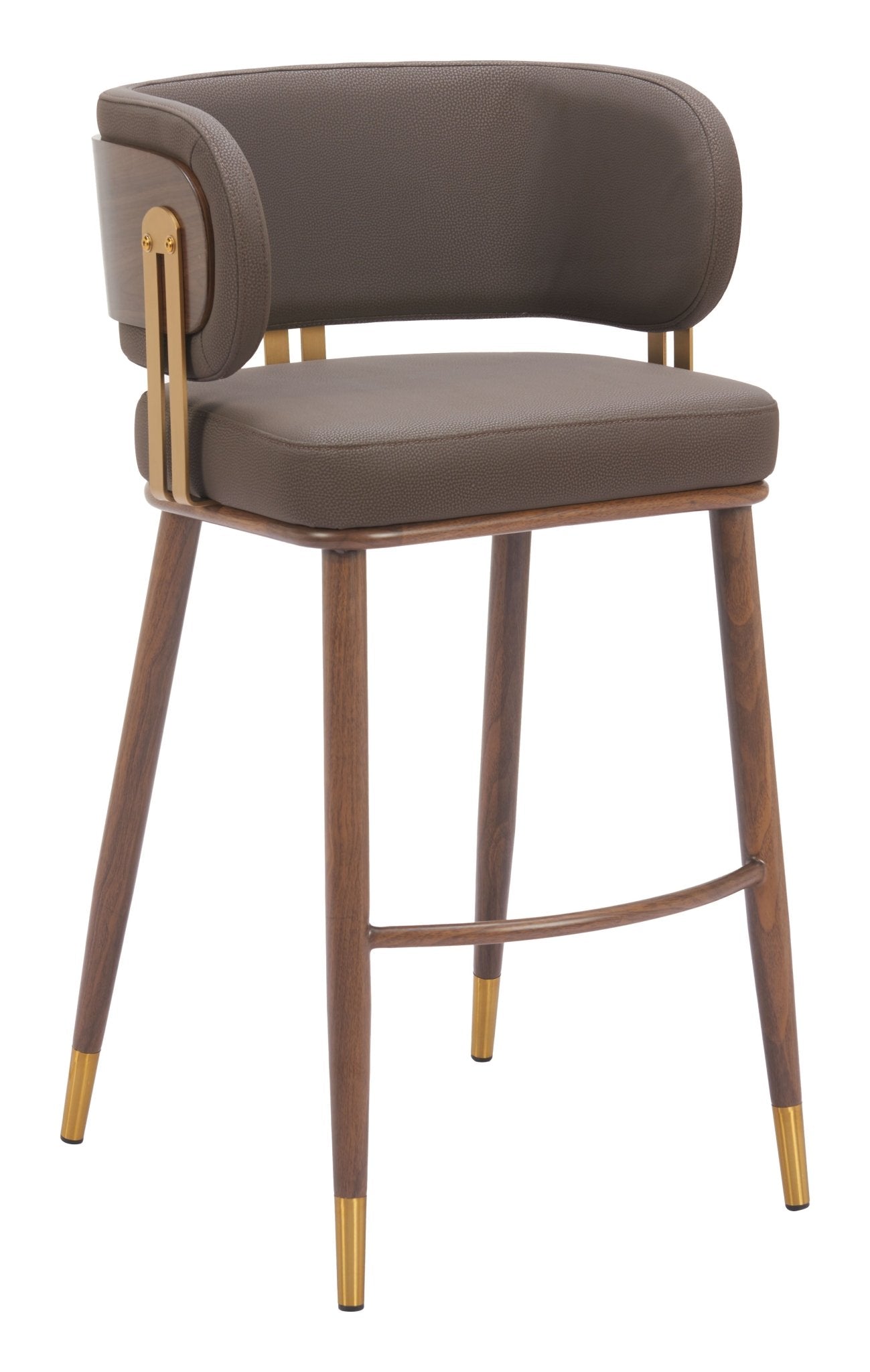 Brew Barstool (Set of 2) Brown & Walnut - Cozy Roots Decor