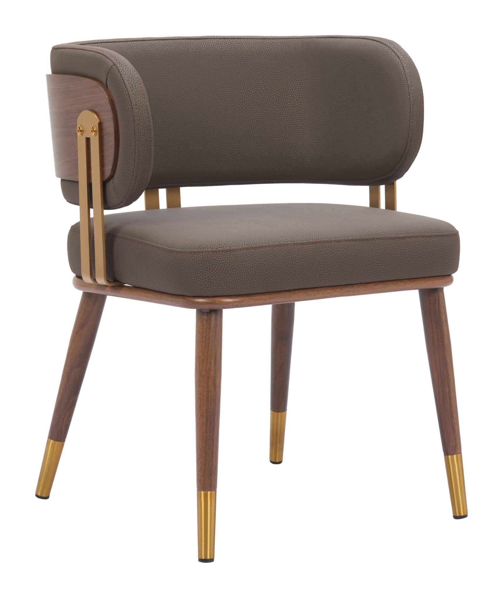 Brew Dining Chair (Set of 2) Brown & Walnut - Cozy Roots Decor