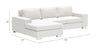 Brickell Sectional White - Cozy Roots Decor