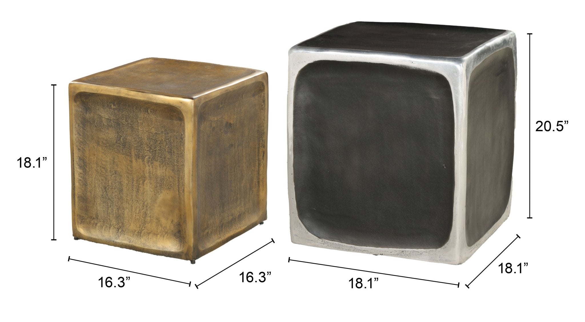 Brics Side Table Set (2 - Piece) Multicolor - Cozy Roots Decor