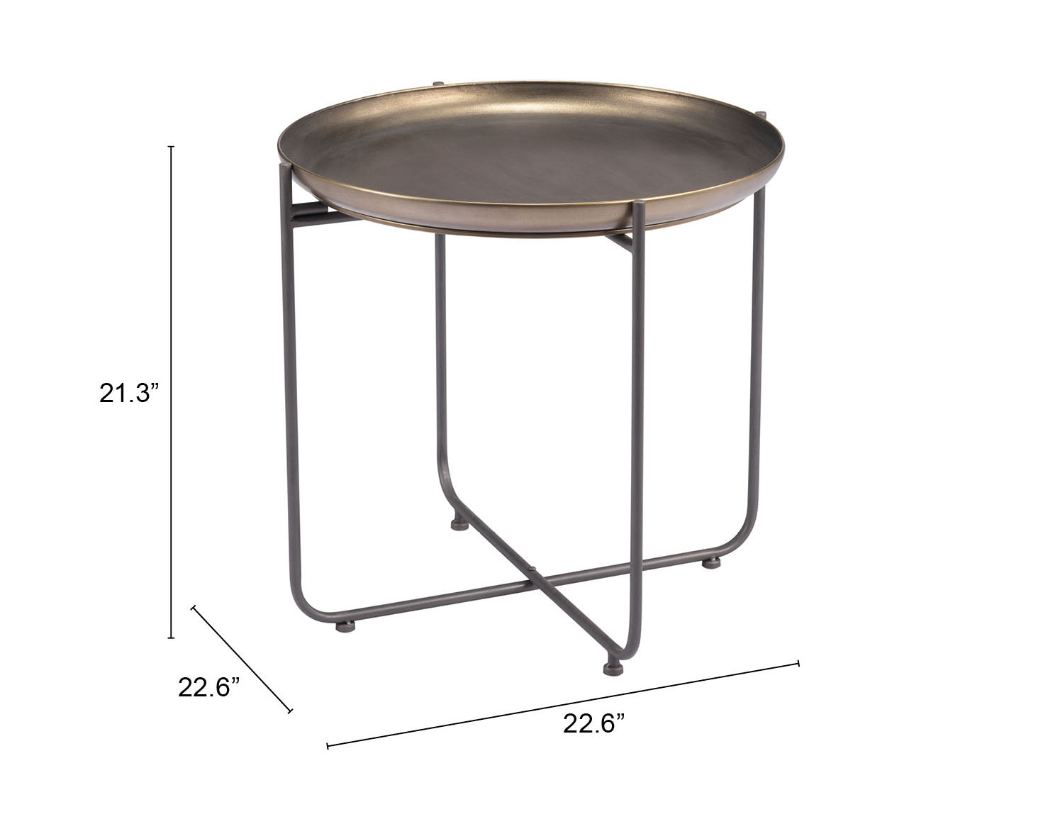 Bronson Side Table Bronze - Cozy Roots Decor