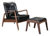 Bully Lounge Chair & Ottoman Black - Cozy Roots Decor