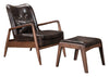 Bully Lounge Chair & Ottoman Brown - Cozy Roots Decor
