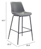 Byron Barstool Gray - Cozy Roots Decor