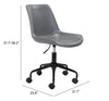 Byron Office Chair Gray - Cozy Roots Decor