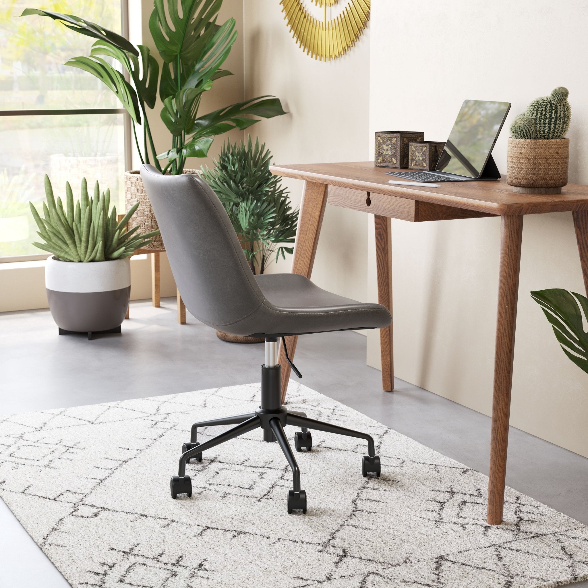Byron Office Chair Gray - Cozy Roots Decor