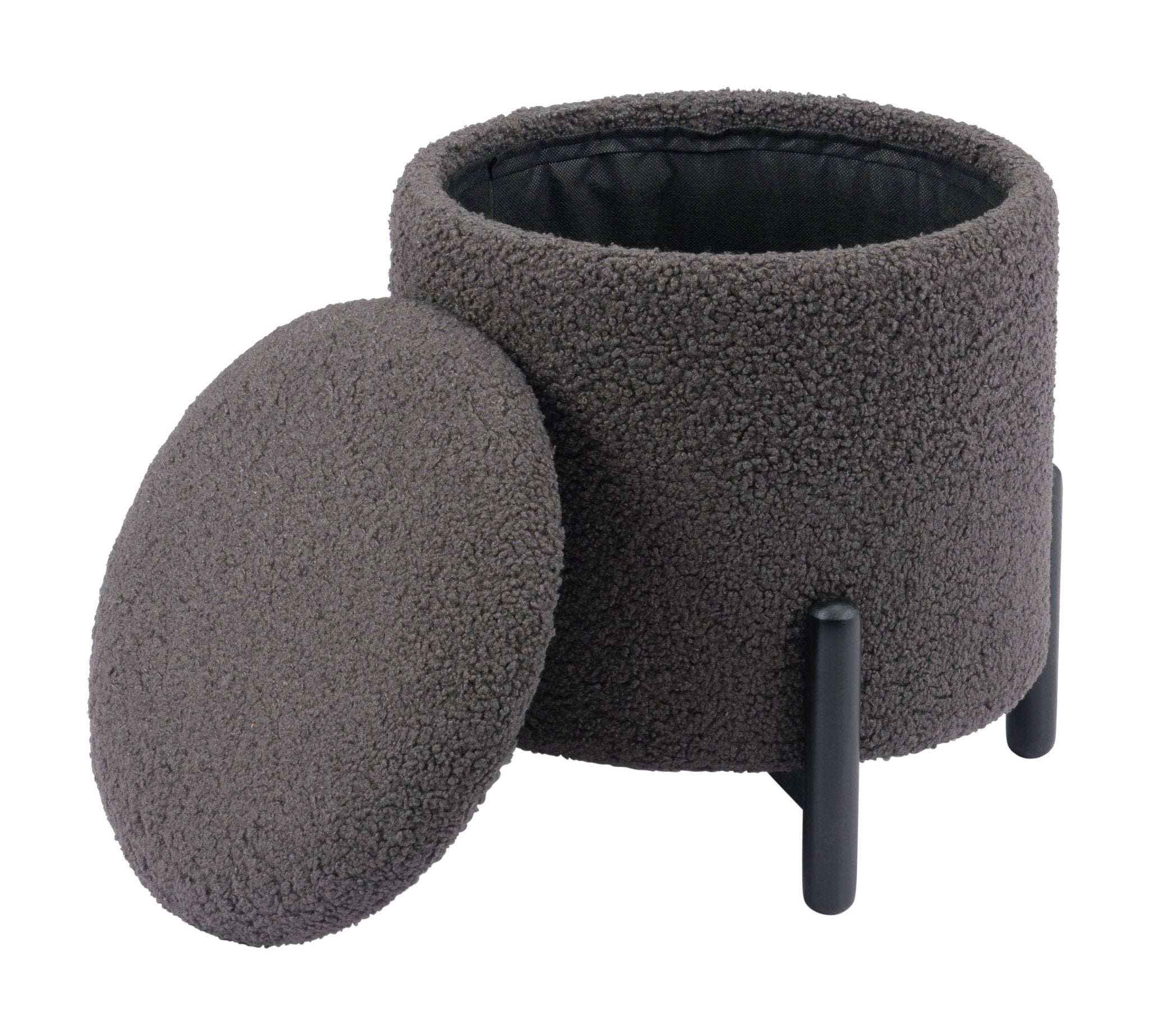 Calistoga Storage Ottoman Dark Gray - Cozy Roots Decor