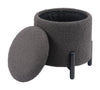 Calistoga Storage Ottoman Dark Gray - Cozy Roots Decor