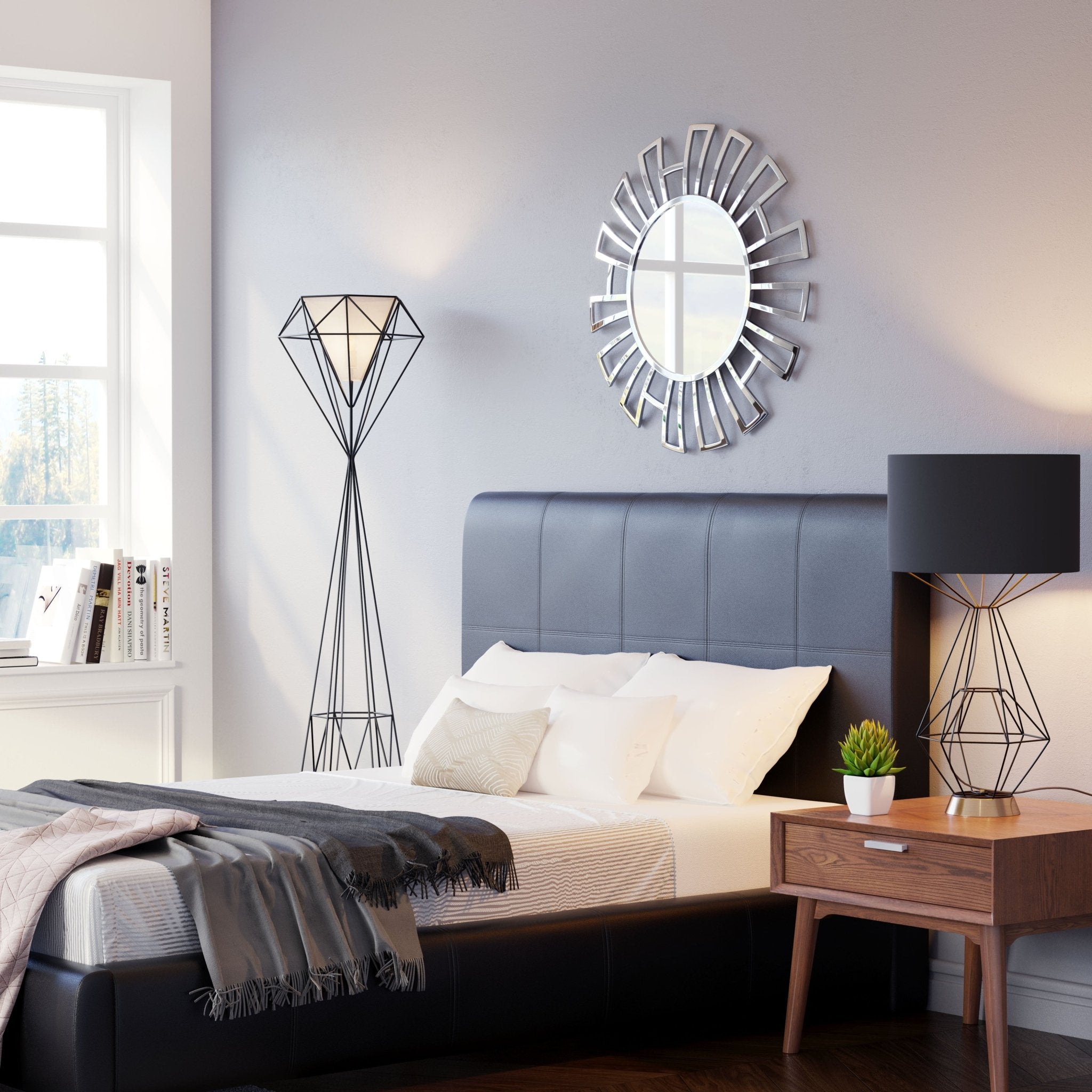 Calmar Round Mirror Chrome - Cozy Roots Decor
