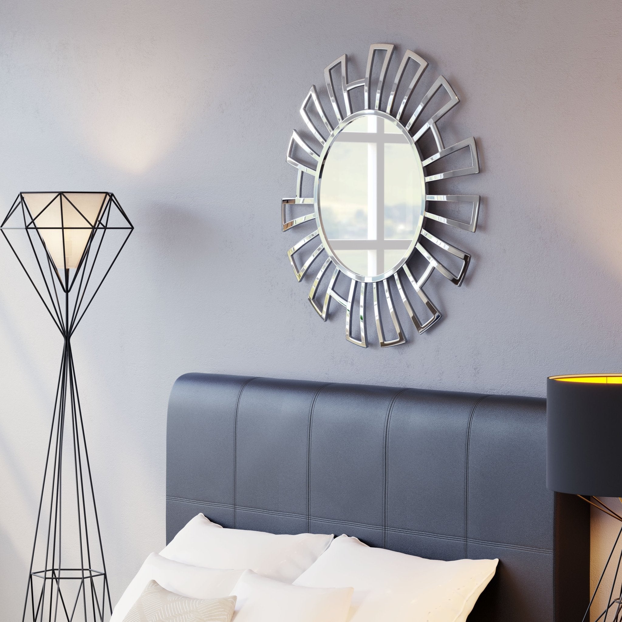 Calmar Round Mirror Chrome - Cozy Roots Decor