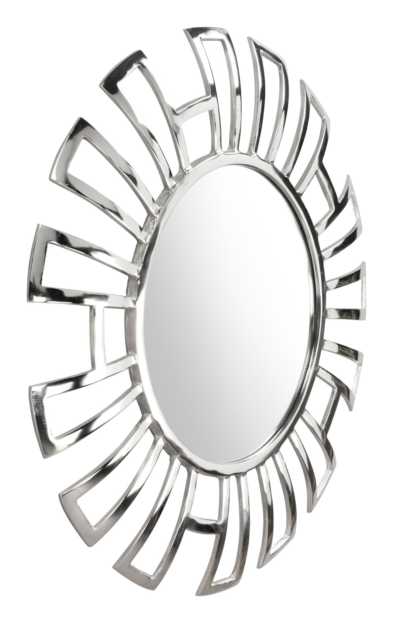Calmar Round Mirror Chrome - Cozy Roots Decor
