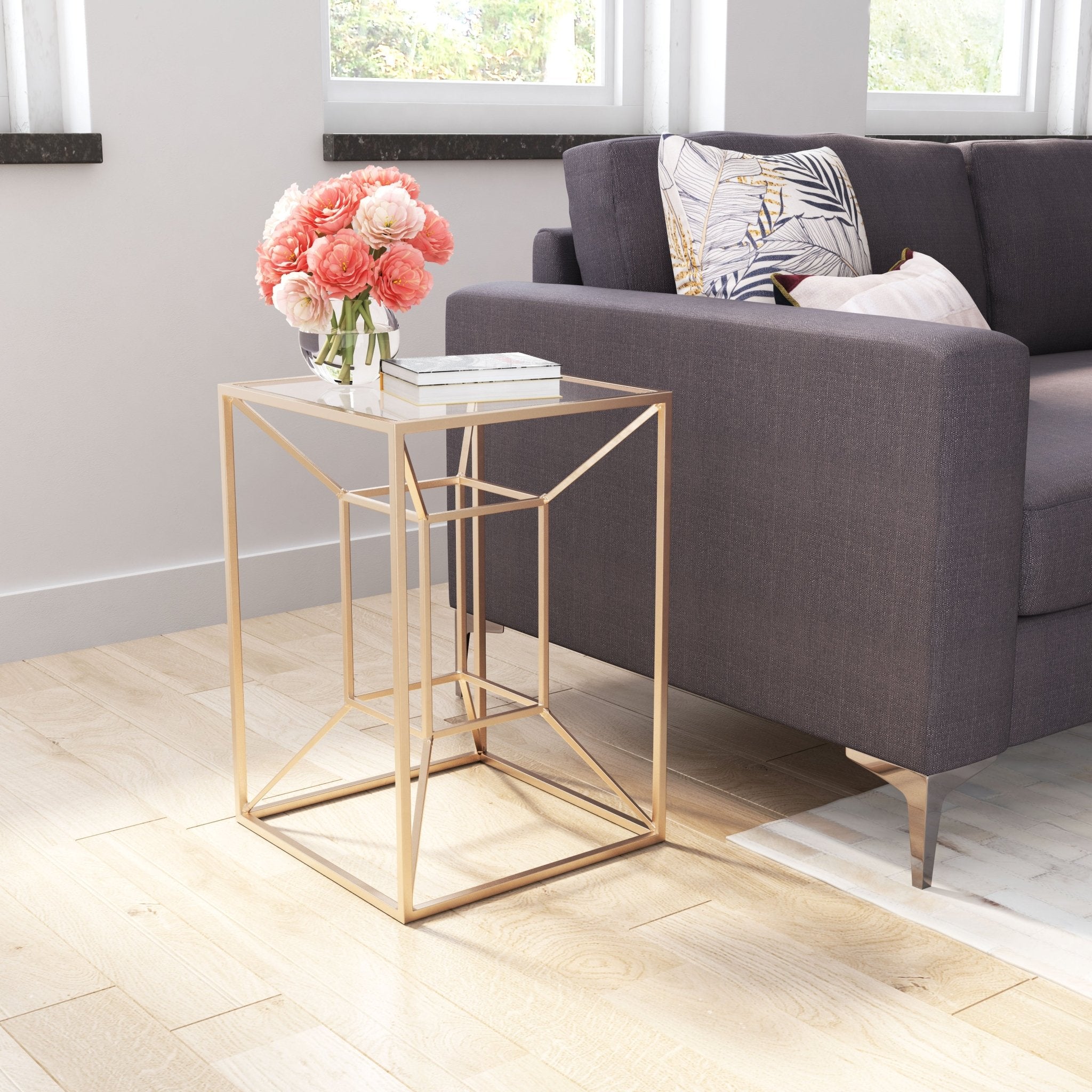 Canyon Side Table Gold - Cozy Roots Decor
