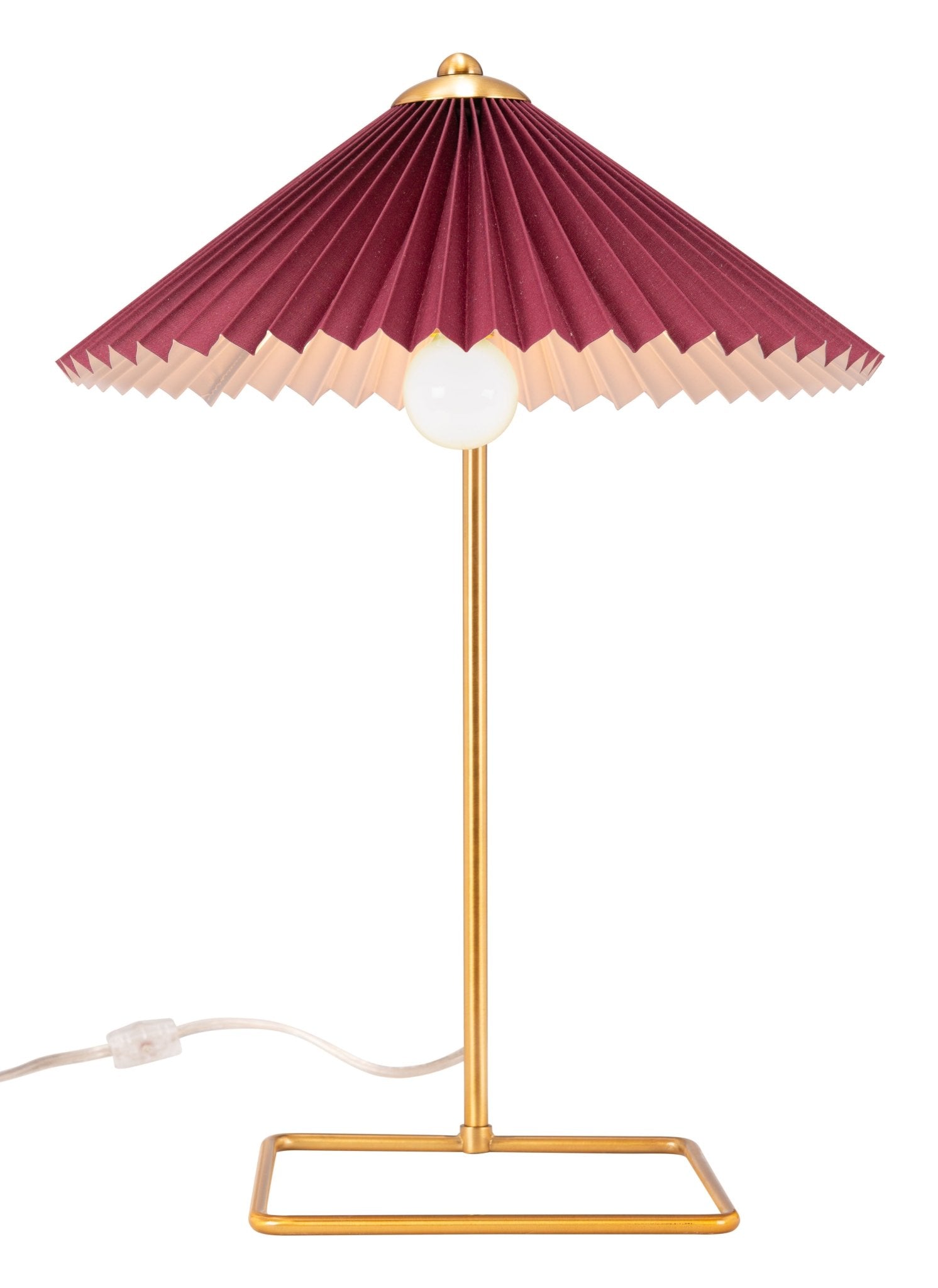 Charo Table Lamp Red & Gold - Cozy Roots Decor