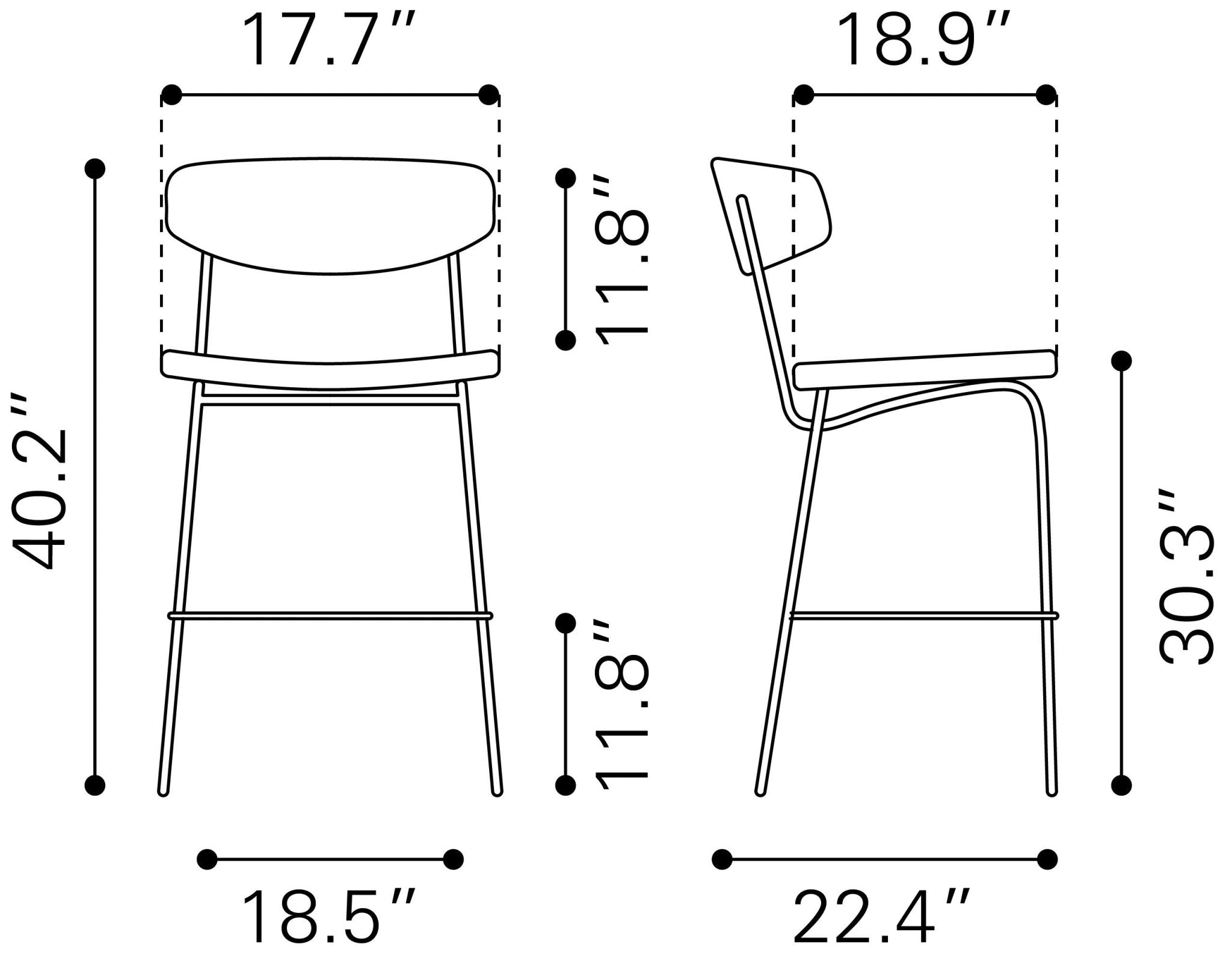 Charon Barstool (Set of 2) Vintage Brown - Cozy Roots Decor