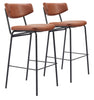 Charon Barstool (Set of 2) Vintage Brown - Cozy Roots Decor