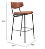 Charon Barstool (Set of 2) Vintage Brown - Cozy Roots Decor
