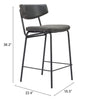 Charon Counter Stool (Set of 2) Vintage Black - Cozy Roots Decor
