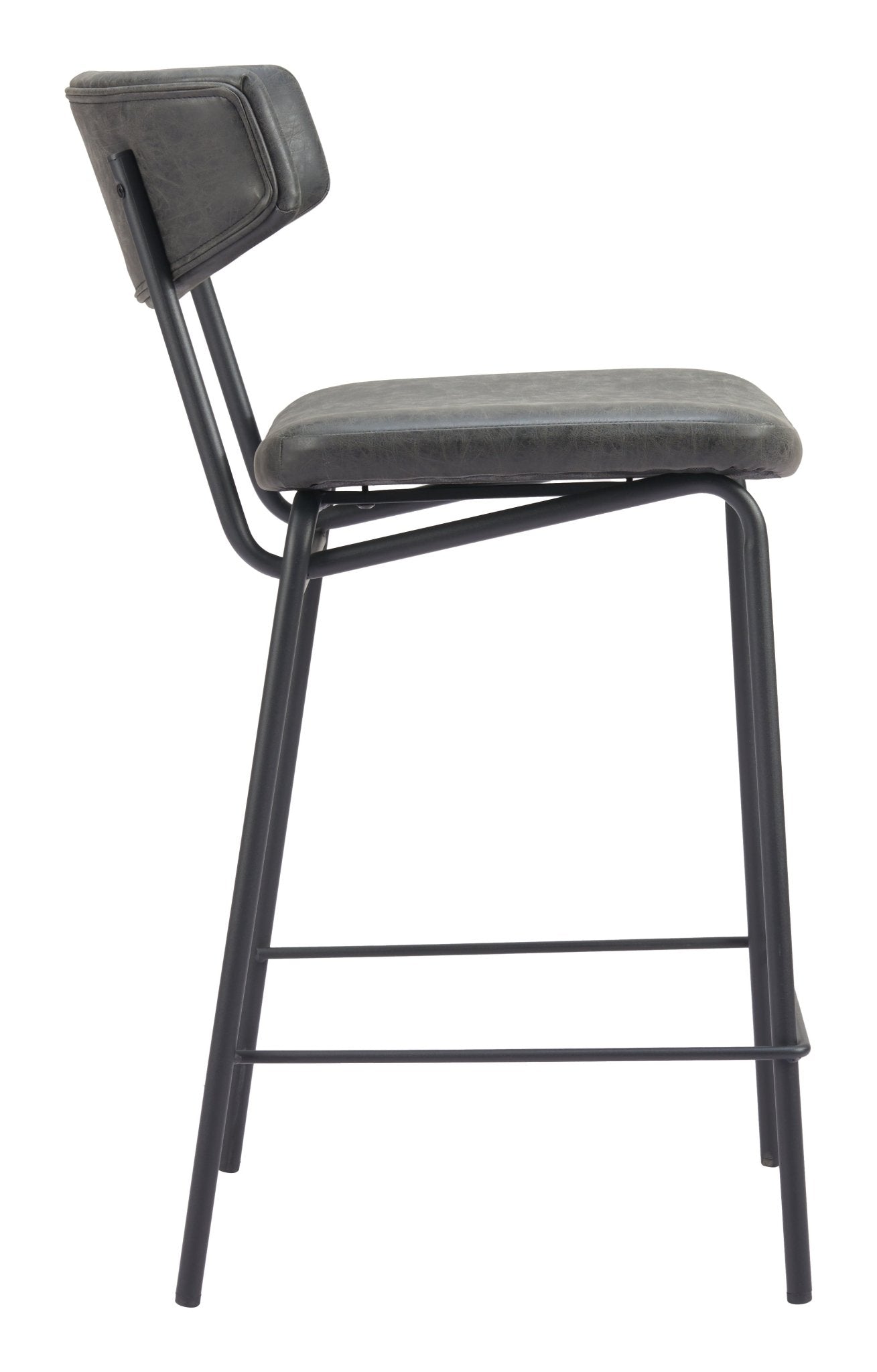 Charon Counter Stool (Set of 2) Vintage Black - Cozy Roots Decor