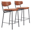 Charon Counter Stool (Set of 2) Vintage Brown - Cozy Roots Decor