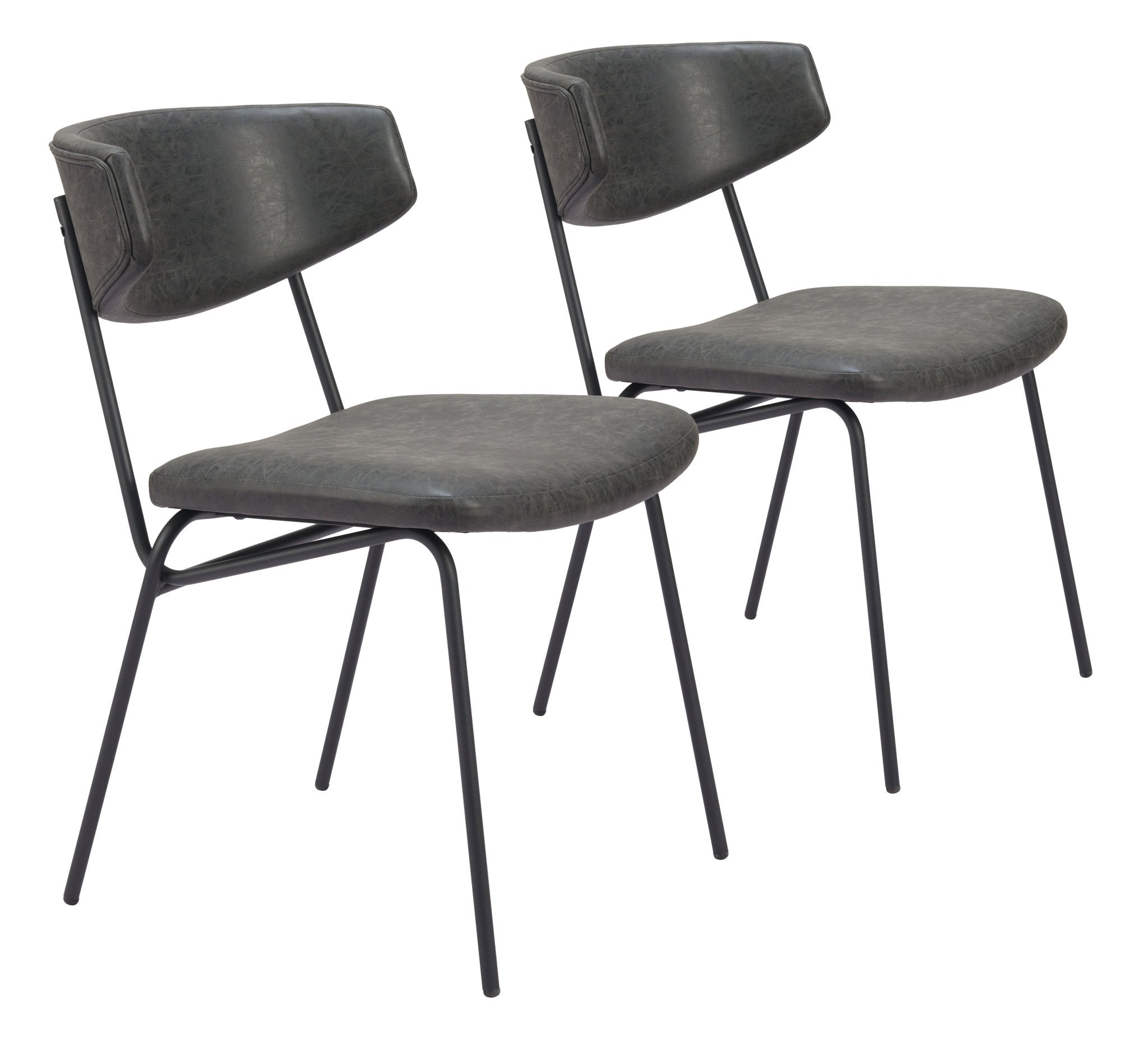 Charon Dining Chair (Set of 2) Vintage Black - Cozy Roots Decor