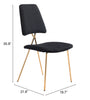 Chloe Dining Chair (Set of 2) Black & Gold - Cozy Roots Decor
