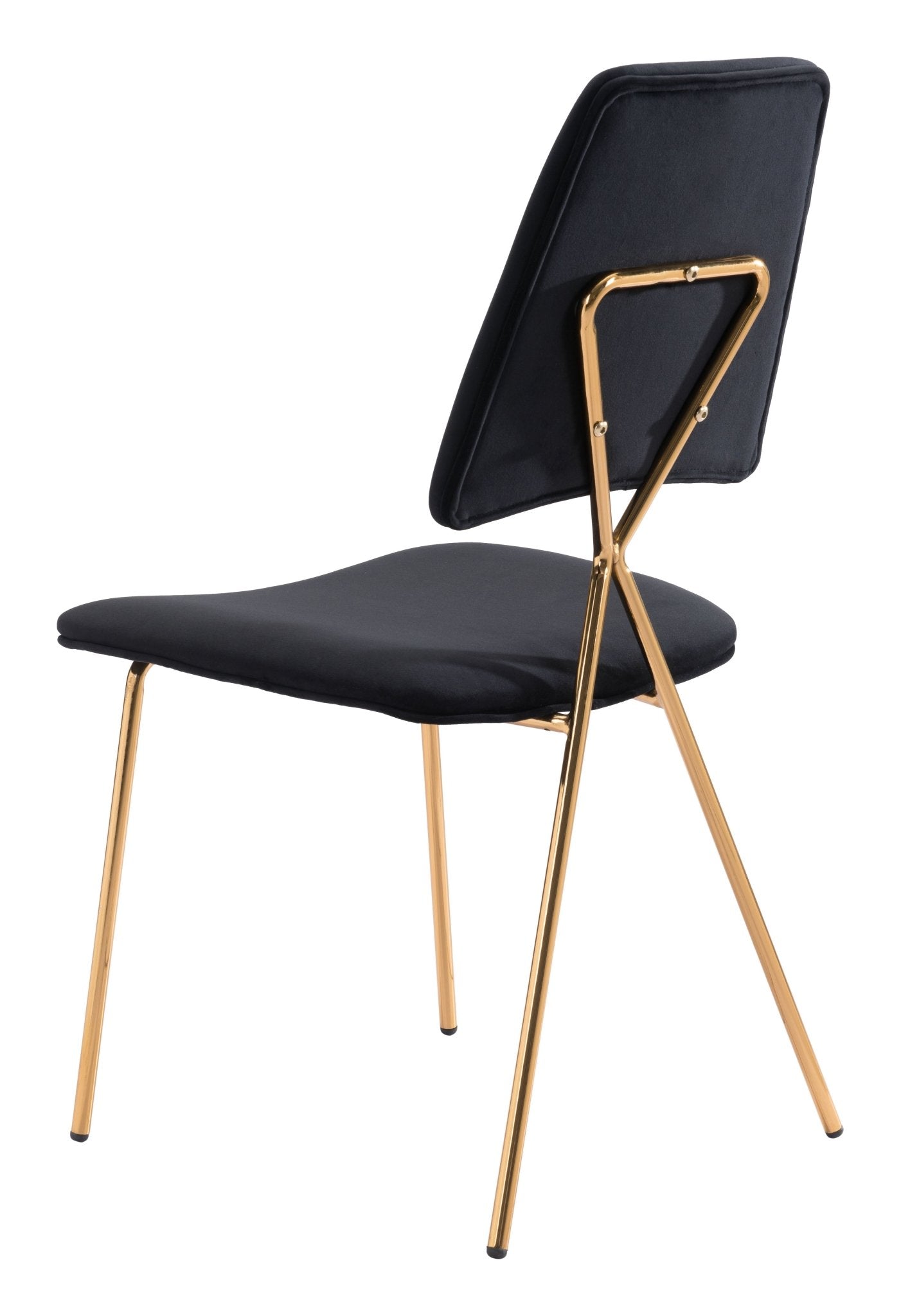 Chloe Dining Chair (Set of 2) Black & Gold - Cozy Roots Decor