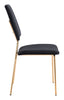Chloe Dining Chair (Set of 2) Black & Gold - Cozy Roots Decor