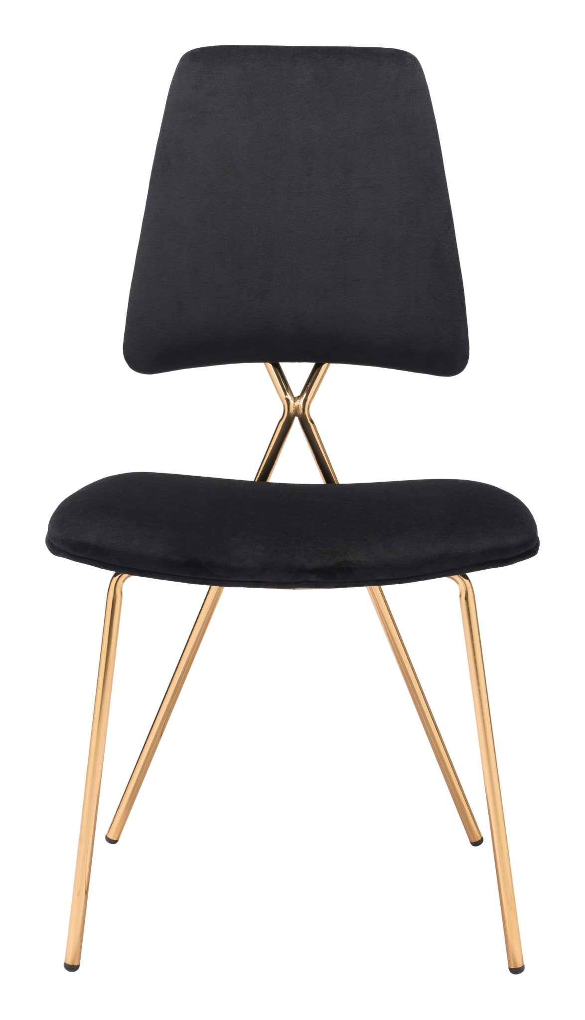 Chloe Dining Chair (Set of 2) Black & Gold - Cozy Roots Decor