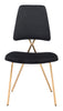 Chloe Dining Chair (Set of 2) Black & Gold - Cozy Roots Decor