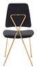 Chloe Dining Chair (Set of 2) Black & Gold - Cozy Roots Decor