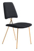 Chloe Dining Chair (Set of 2) Black & Gold - Cozy Roots Decor