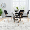Chloe Dining Chair (Set of 2) Black & Gold - Cozy Roots Decor