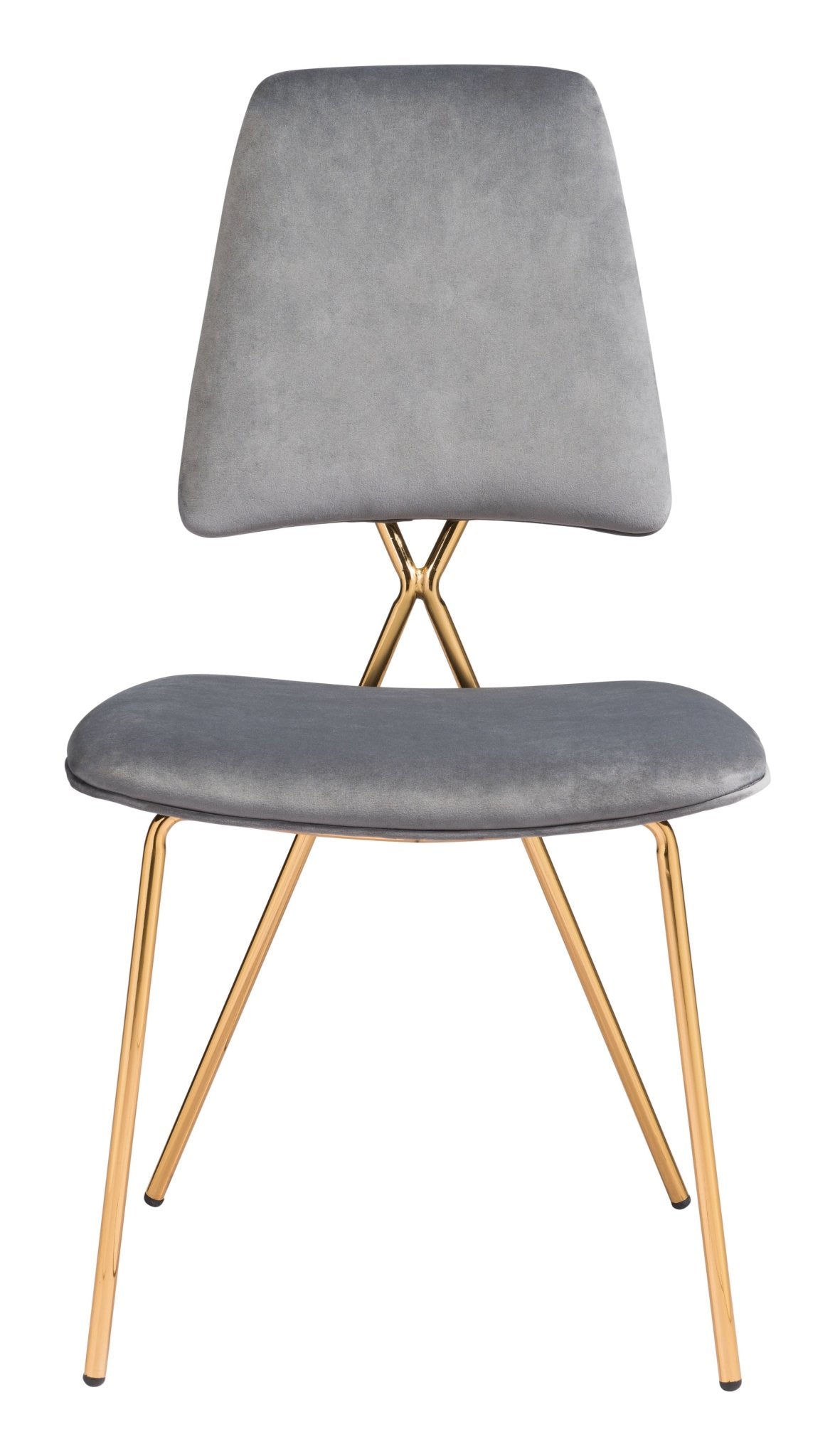 Chloe Dining Chair (Set of 2) Gray & Gold - Cozy Roots Decor