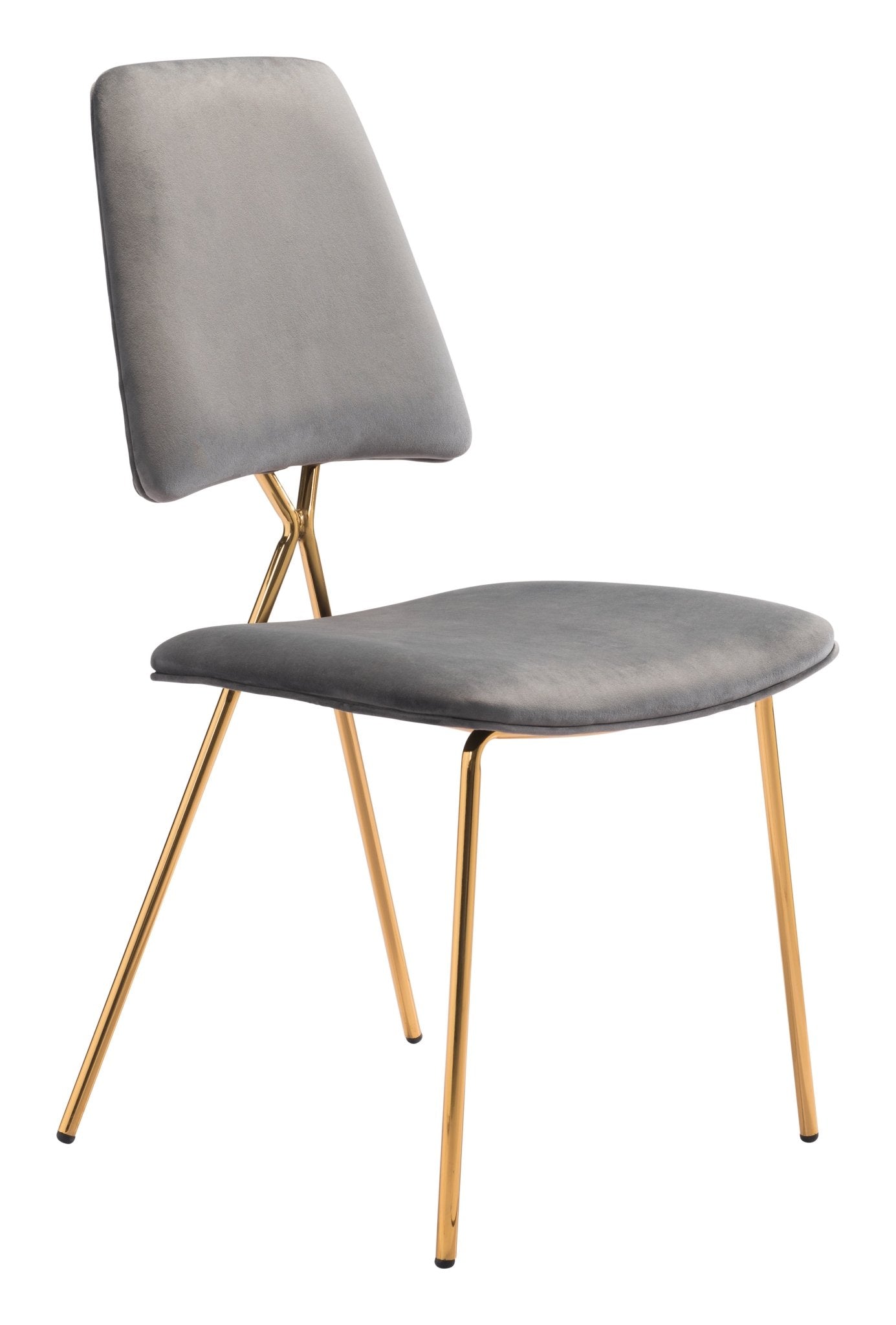 Chloe Dining Chair (Set of 2) Gray & Gold - Cozy Roots Decor