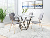 Chloe Dining Chair (Set of 2) Gray & Gold - Cozy Roots Decor