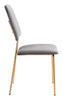 Chloe Dining Chair (Set of 2) Gray & Gold - Cozy Roots Decor