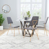 Chloe Dining Chair (Set of 2) Gray & Gold - Cozy Roots Decor