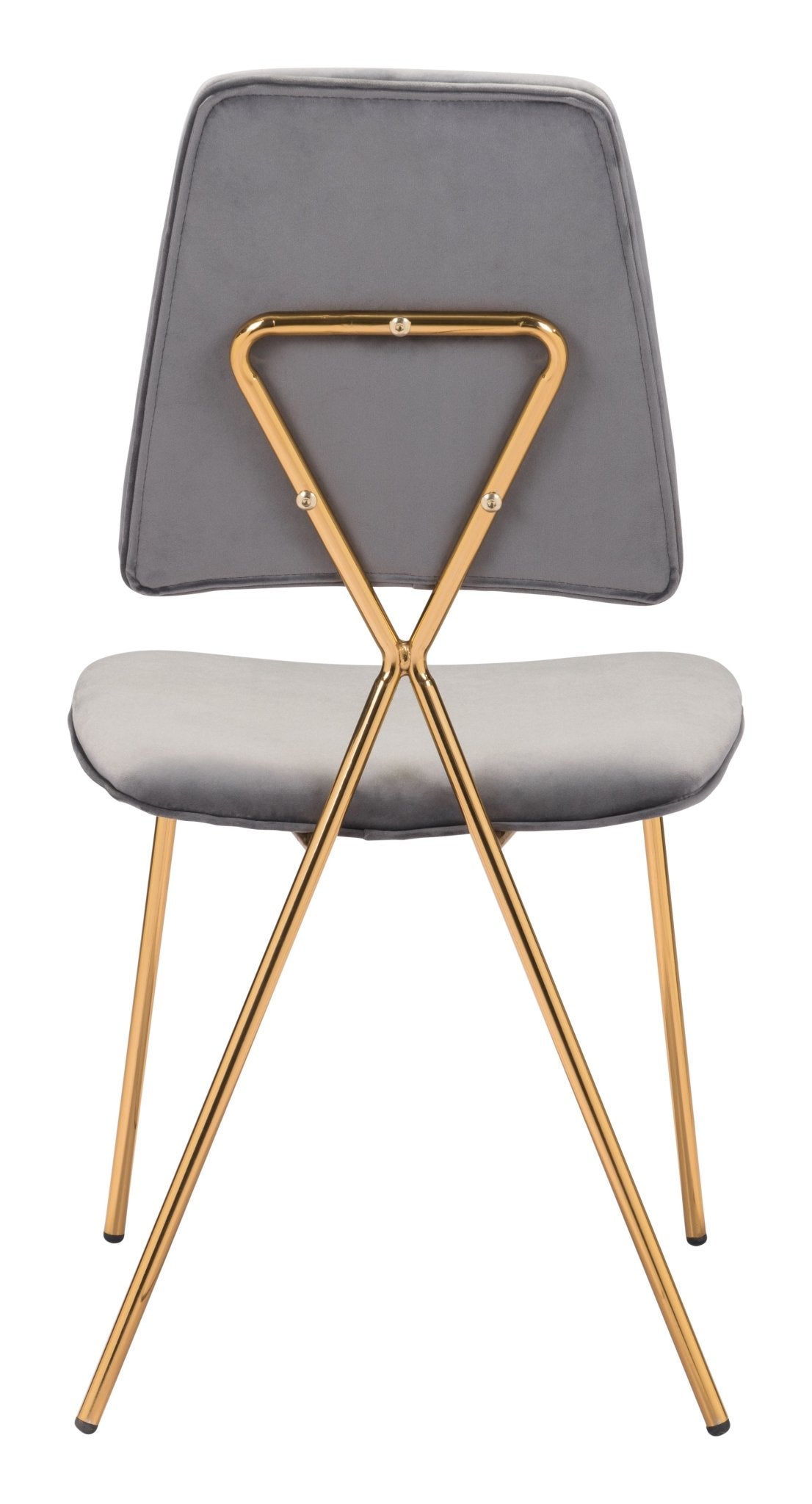 Chloe Dining Chair (Set of 2) Gray & Gold - Cozy Roots Decor