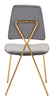 Chloe Dining Chair (Set of 2) Gray & Gold - Cozy Roots Decor