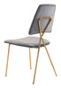 Chloe Dining Chair (Set of 2) Gray & Gold - Cozy Roots Decor
