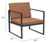Claremont Armchair Brown - Cozy Roots Decor