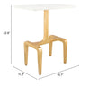 Clement Side Table White & Gold - Cozy Roots Decor