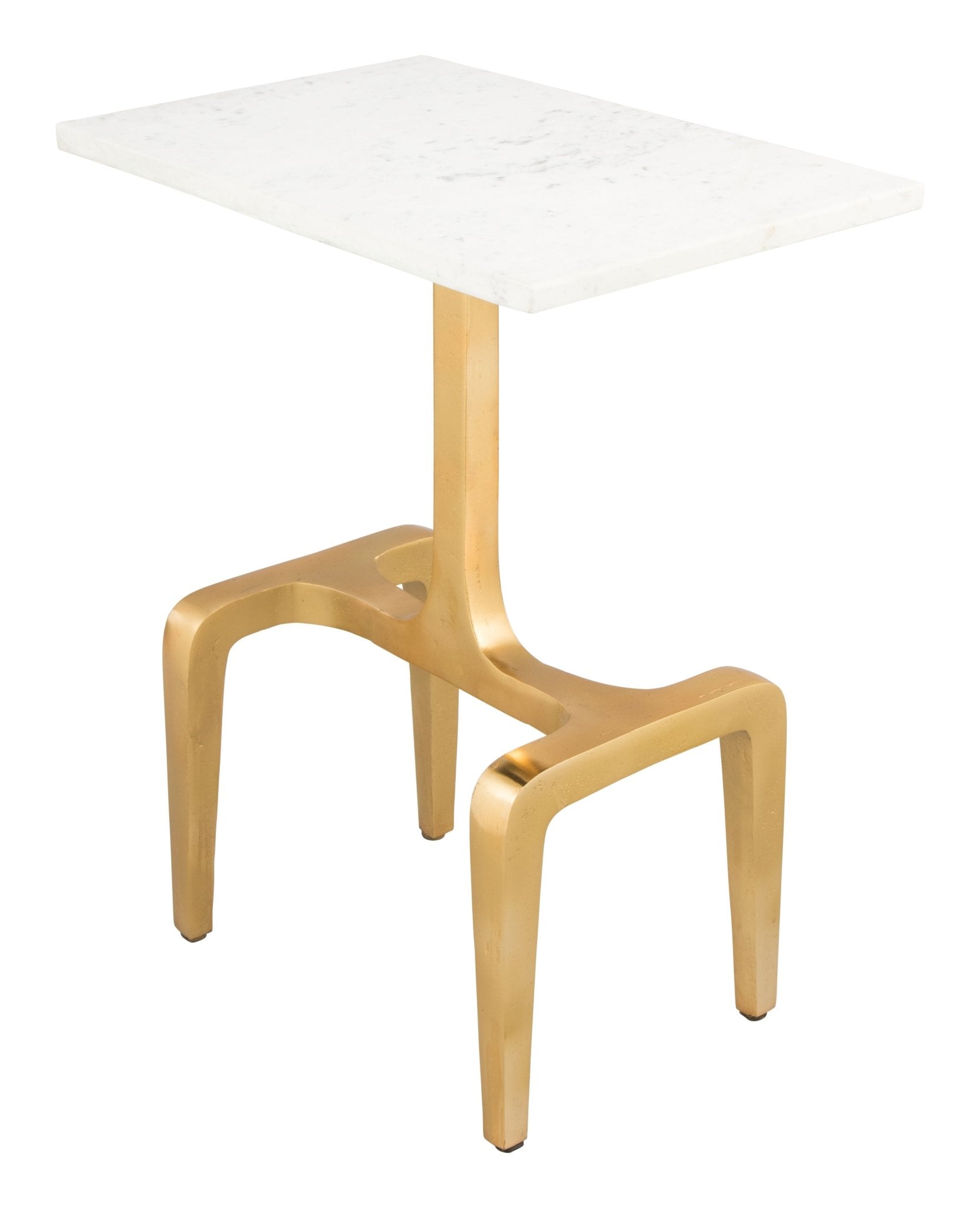 Clement Side Table White & Gold - Cozy Roots Decor