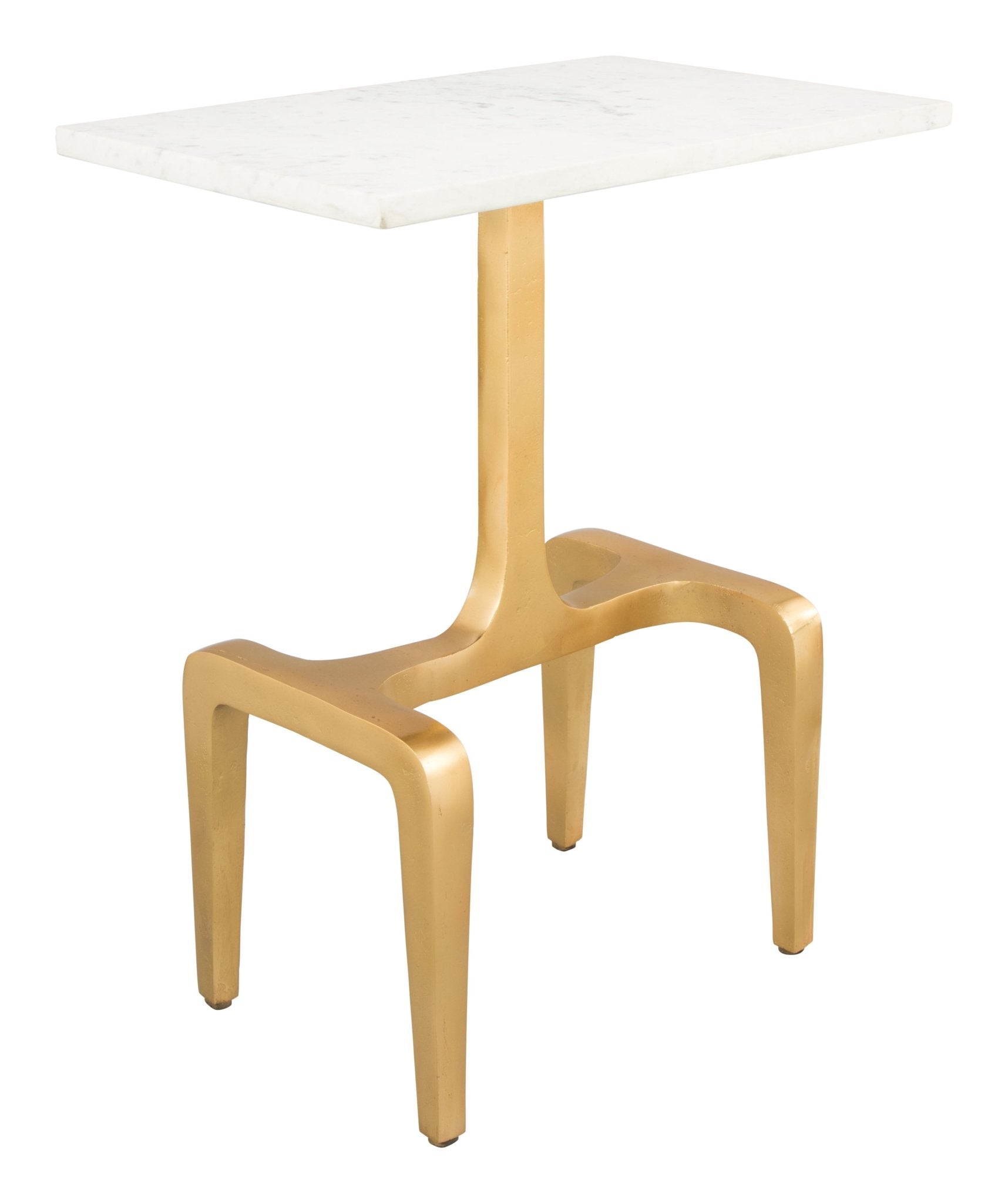 Clement Side Table White & Gold - Cozy Roots Decor