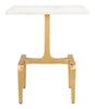 Clement Side Table White & Gold - Cozy Roots Decor