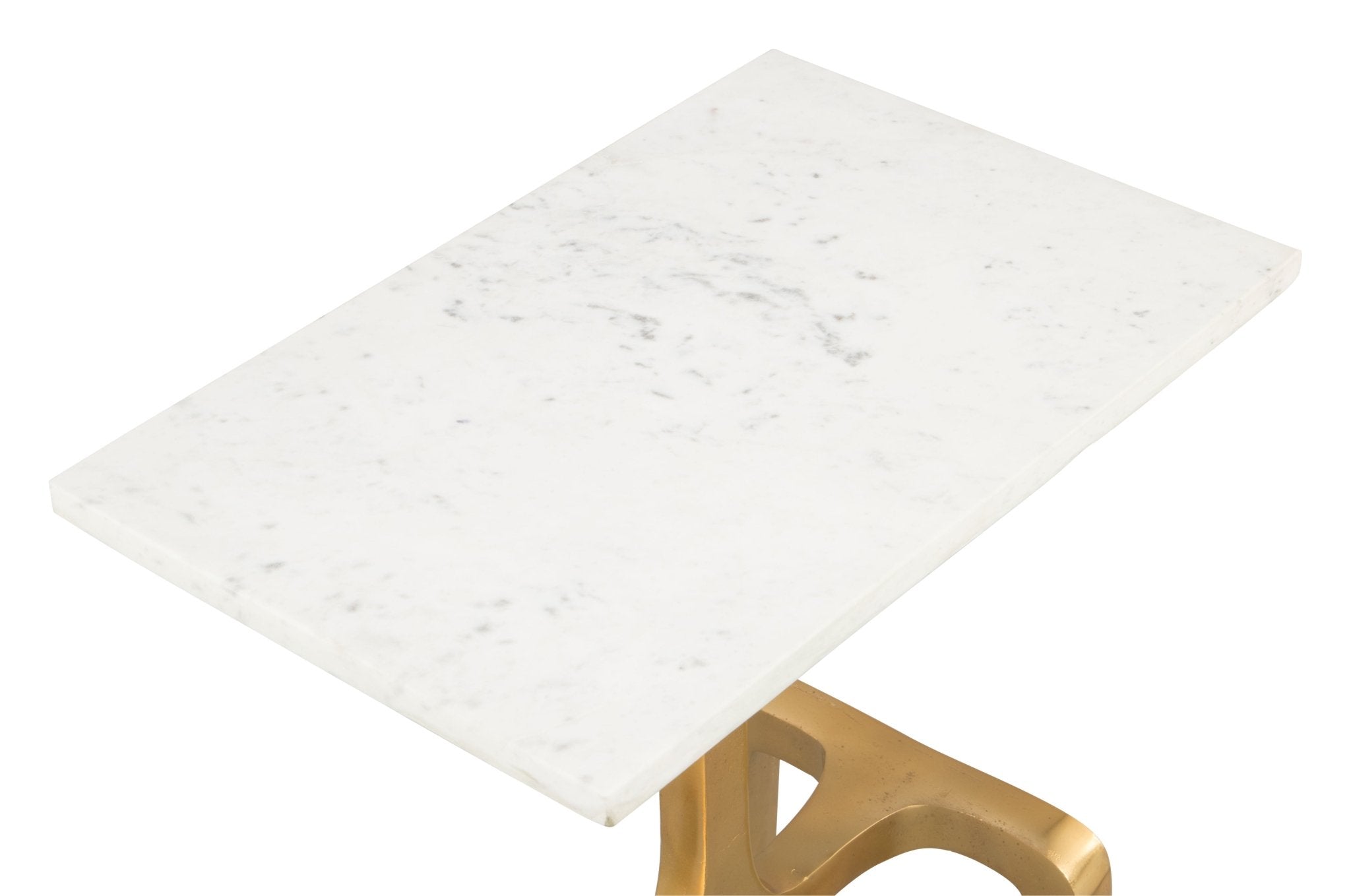 Clement Side Table White & Gold - Cozy Roots Decor