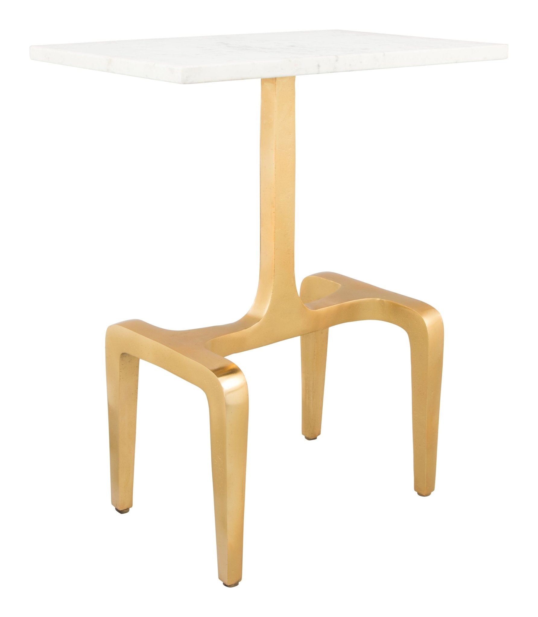 Clement Side Table White & Gold - Cozy Roots Decor