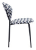 Clyde Dining Chair (Set of 2) Geometric Print & Black - Cozy Roots Decor
