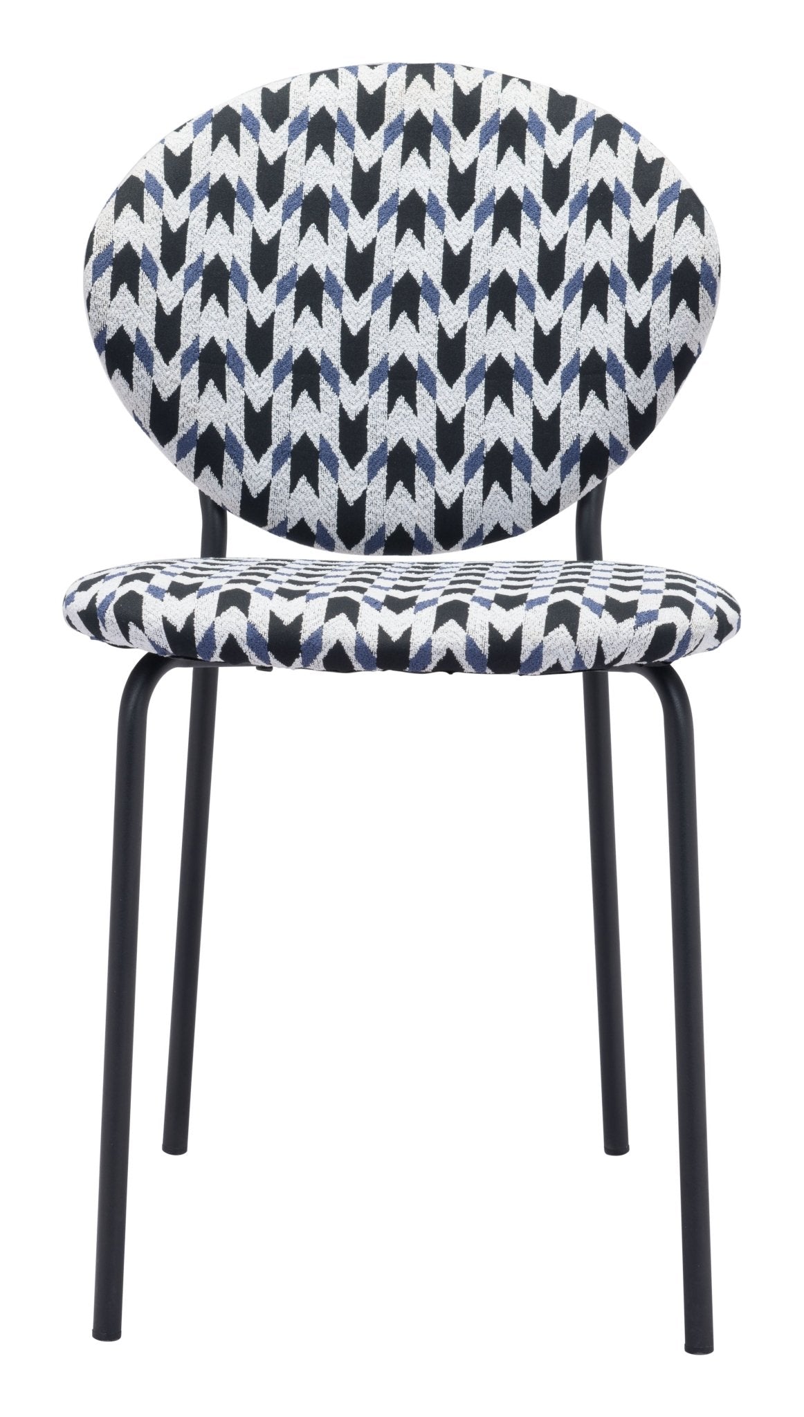 Clyde Dining Chair (Set of 2) Geometric Print & Black - Cozy Roots Decor